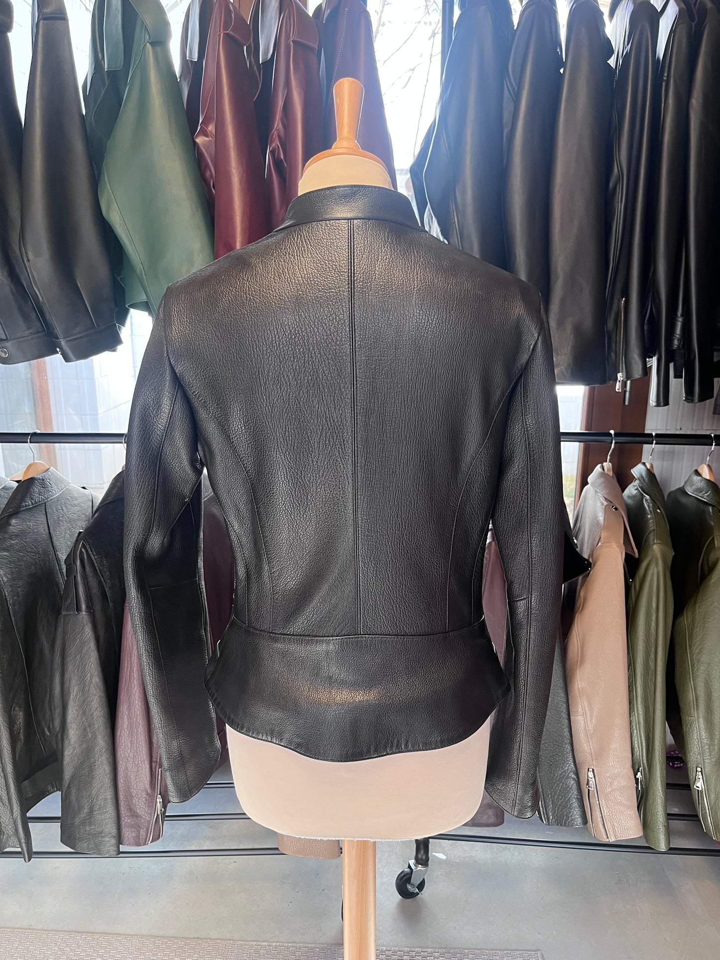 Veste en cuir véritable