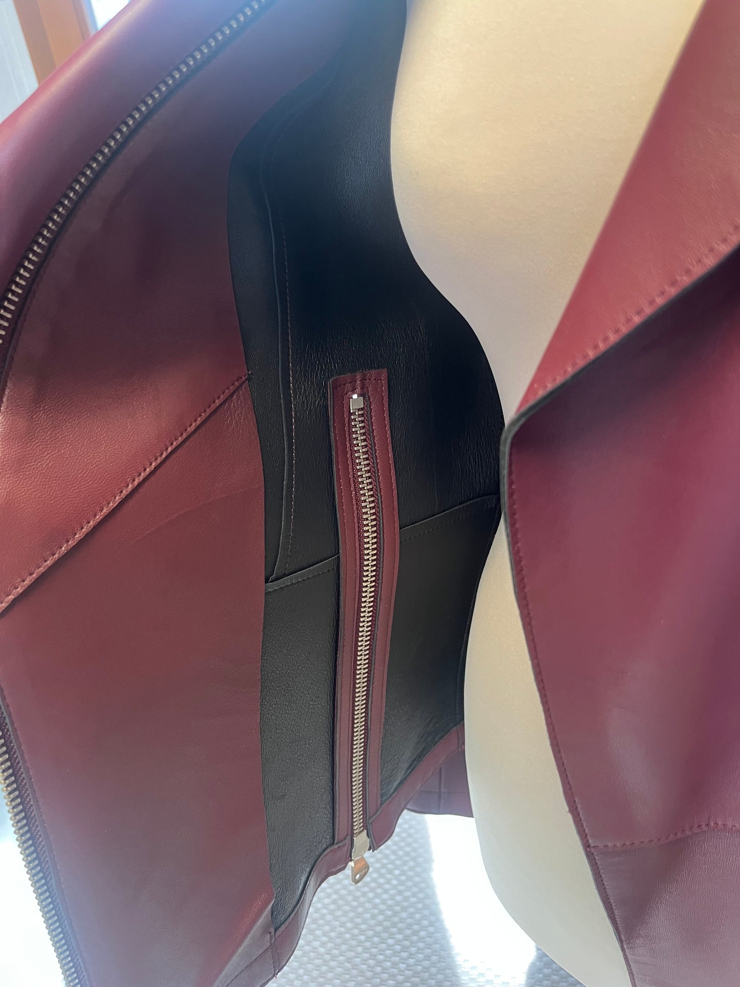 Veste en cuir véritable