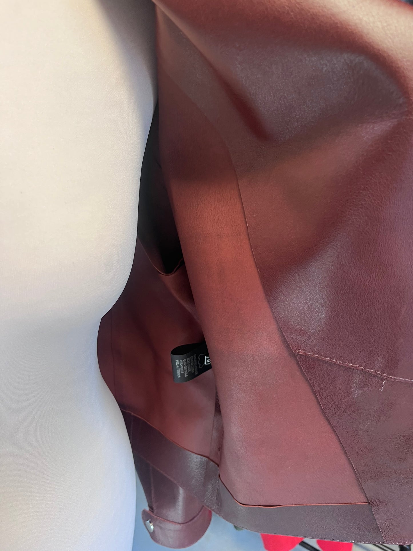 Veste en cuir véritable