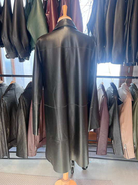 Trench en cuir véritable