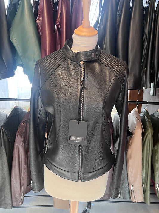 Veste en cuir véritable