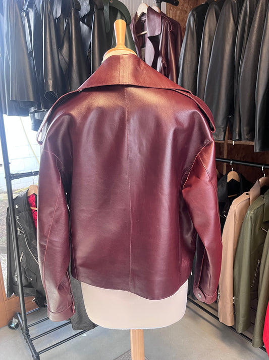 Veste en cuir véritable