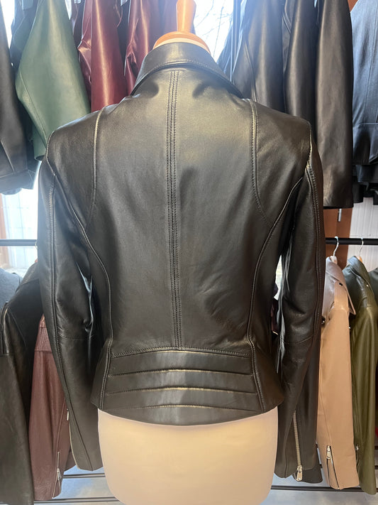 Veste en cuir véritable