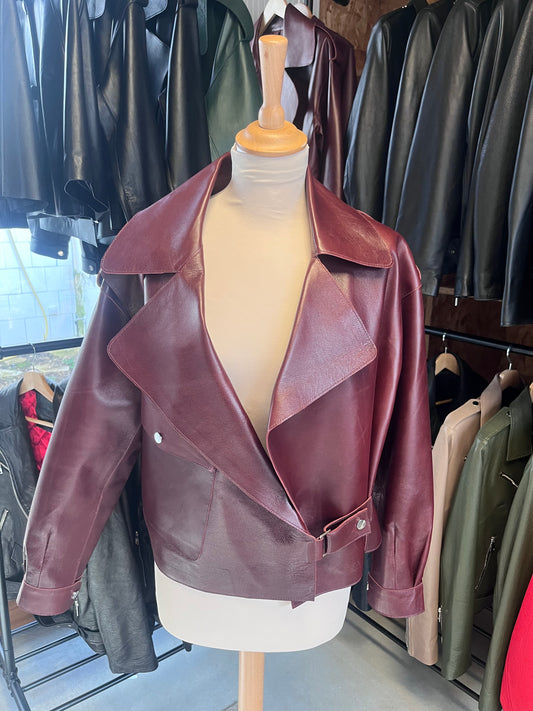 Veste en cuir véritable